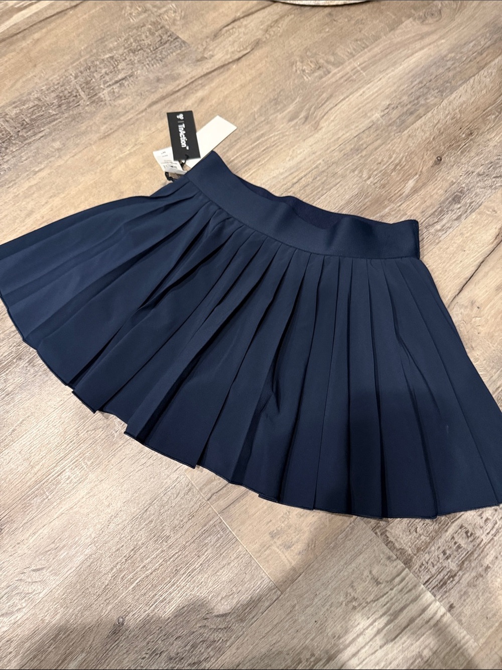 Tna Dark Navy Pleated Mini Skirt
